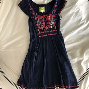 Anthropologie embroidered dress